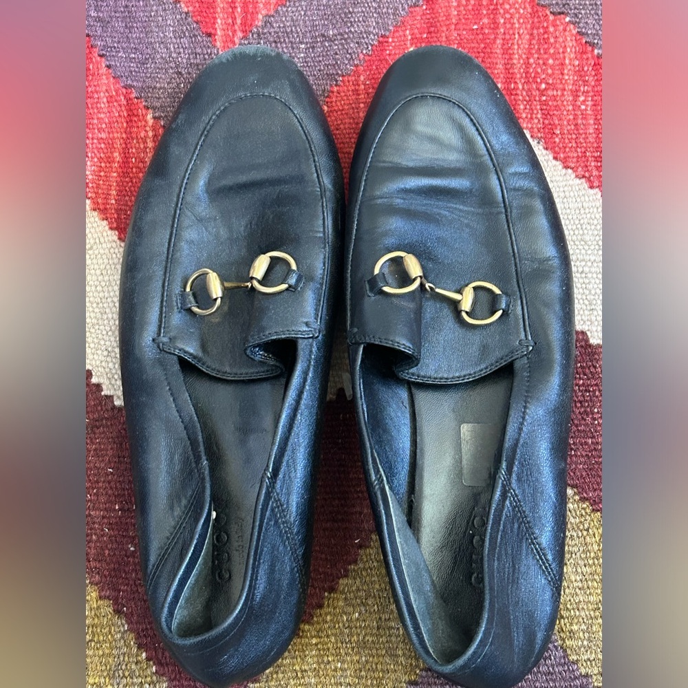 Black Gucci brixton loafers